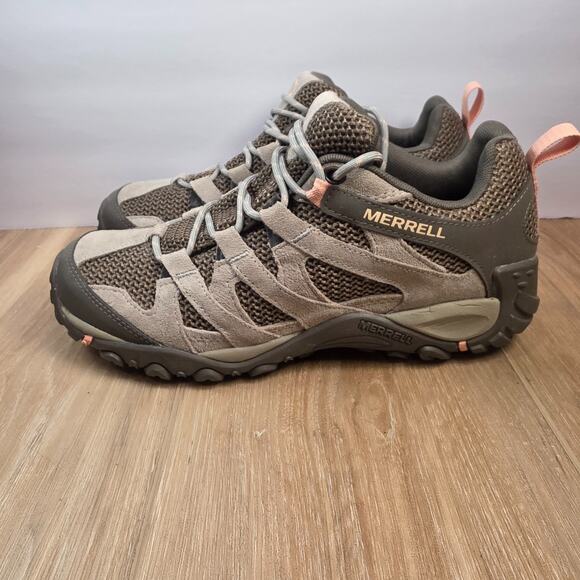 Merrell Alverstone Hiking Shoes Women's Gray Pink Waterproof Outdoors - 9.5 - Picture 2 of 6